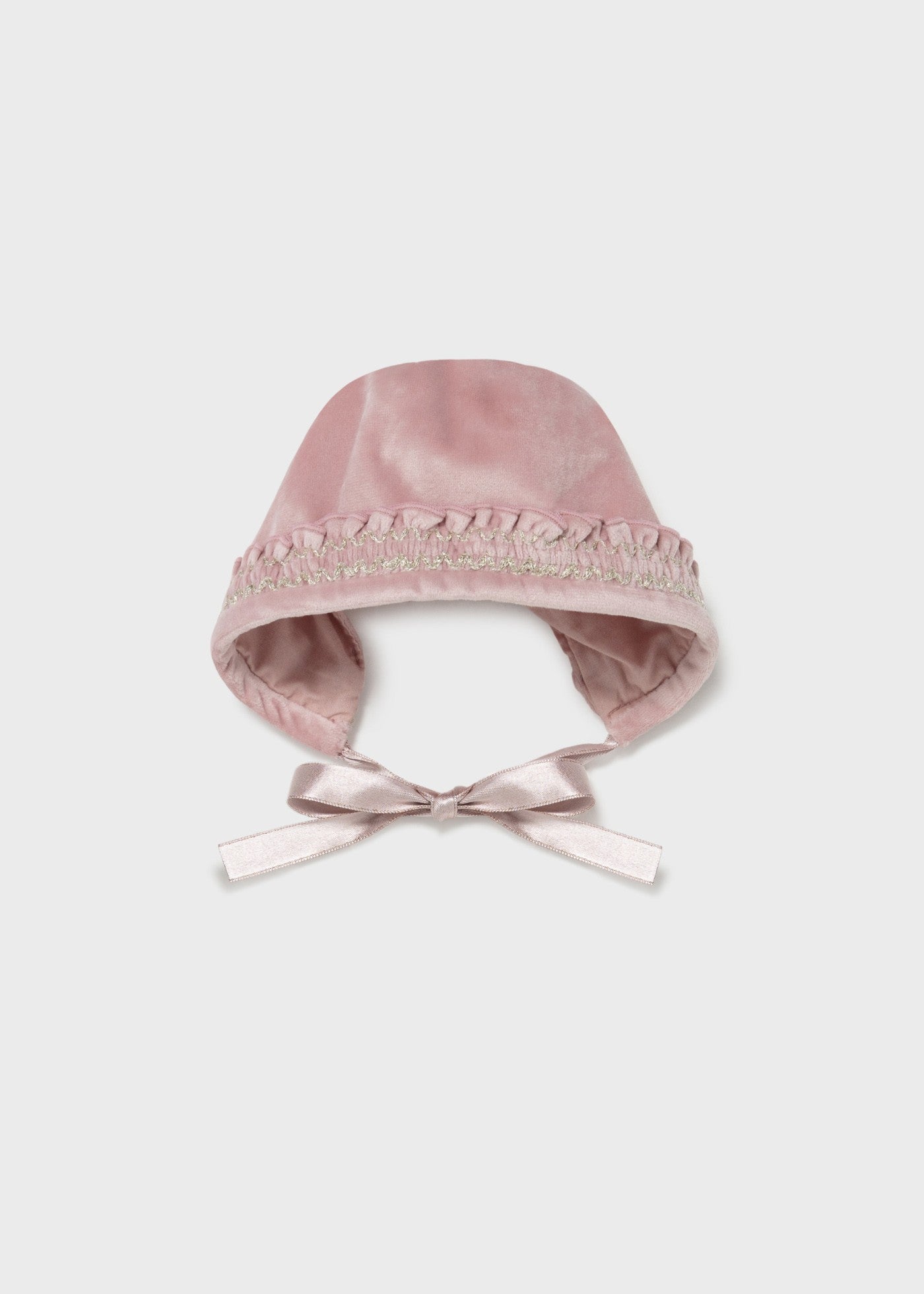 Vestido Terciopelo Niña Con Capota Rosa de Mayoral