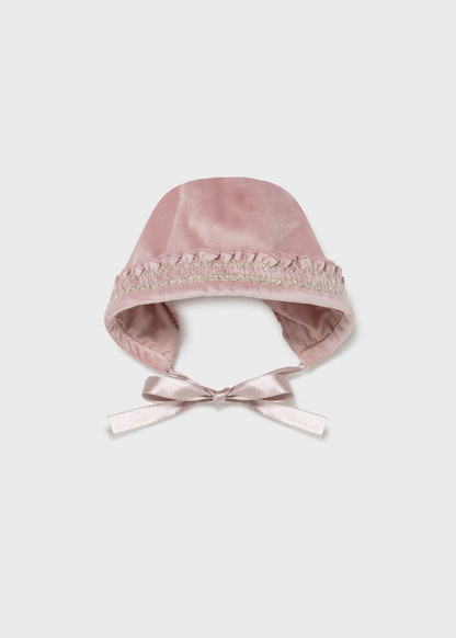 Vestido Terciopelo Niña Con Capota Rosa de Mayoral