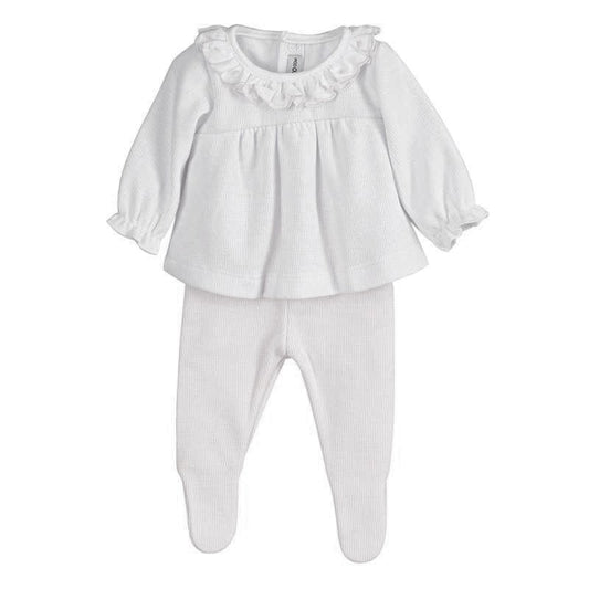 Conjunto 2 Pcs Bebé Volante Gris de Calamaro