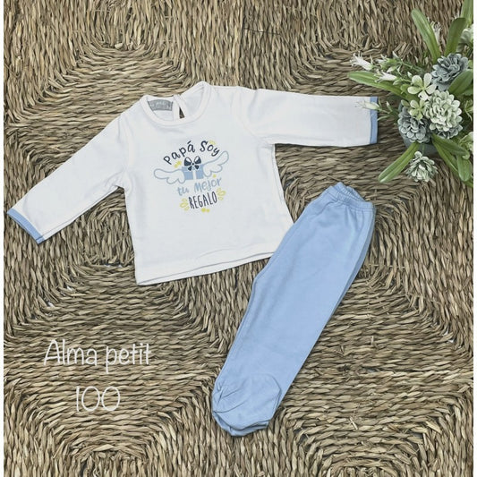 Conjunto 2Pcs "Papá soy tu mejor regalo" T1m de Alma Petit