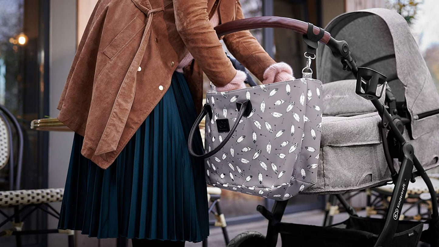 Bolso Kinderkraft Mommy Bag Plumas