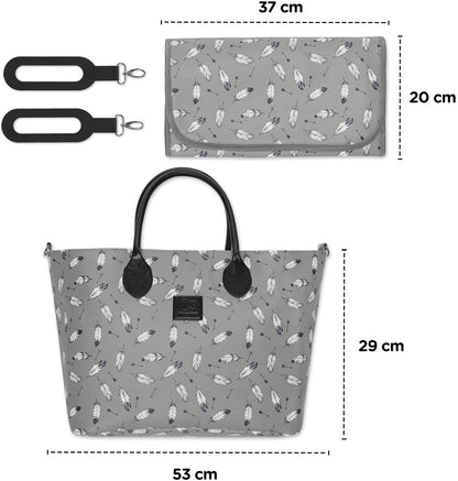 Bolso Kinderkraft Mommy Bag Plumas