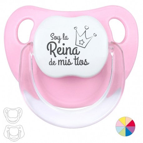 Chupete Divertido ''Soy la Reina de mis tíos'' 0-6 M de mi Pipo