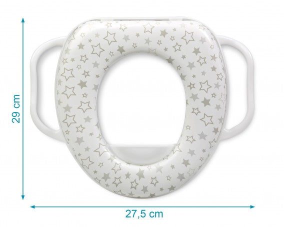 Reductor Infantil Acolchado Gris Para WC De Kiokids