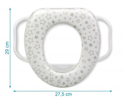 Reductor Infantil Acolchado Gris Para WC De Kiokids