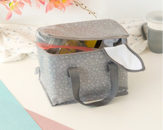 Nevera Térmica Gris Con Estrellitas De Kiokids