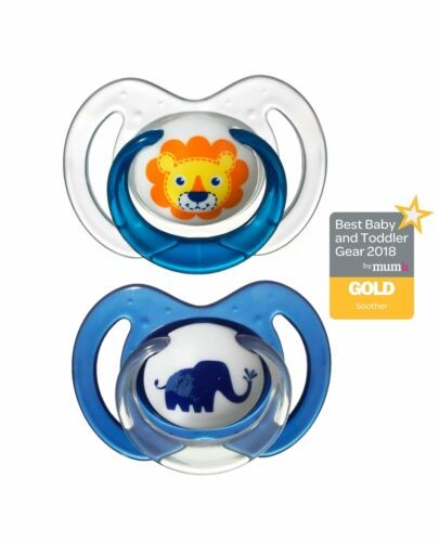 Pack De Dos Chupetes De Animalitos León Y Elefante de 0/18M De Nuby