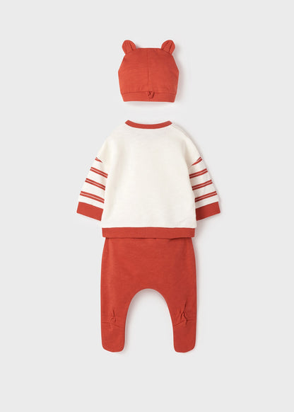 Conjunto polaina y gorro ECOFRIENDS recién nacido niño osito de Mayoral