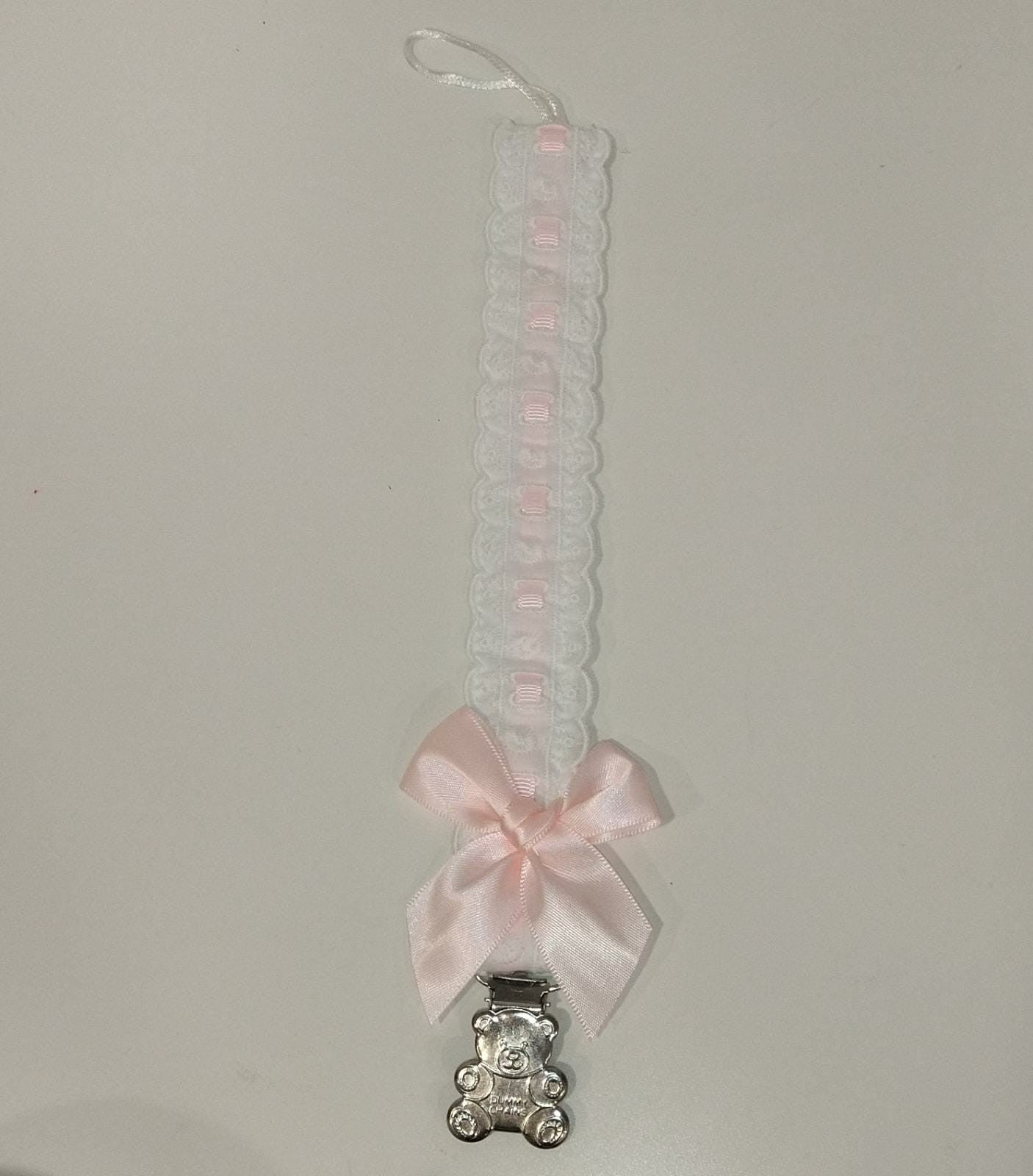Porta Chupete Puntilla Osito de Alma Petit