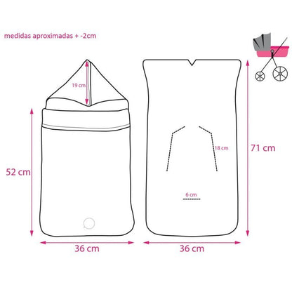 Saco Para Capazo Entretiempo Nuvola Menta de  Pekebaby