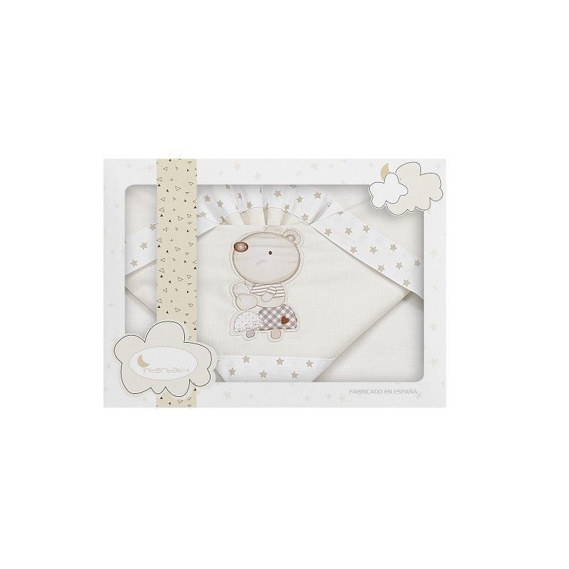 Triptico Maxicuna 100% Algodón Nature de Interbaby