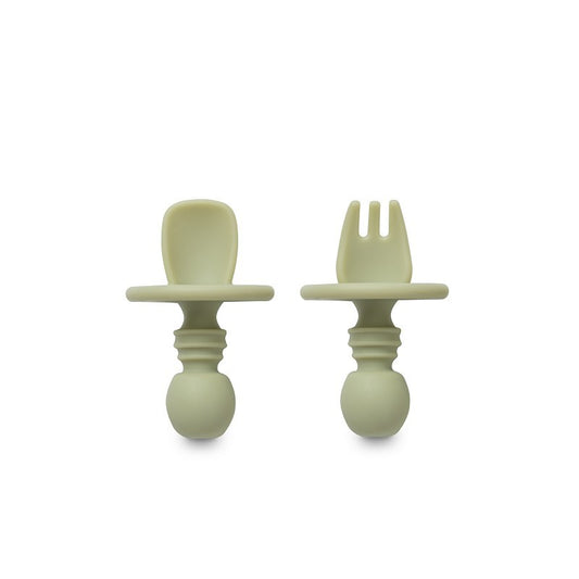 Set Cubiertos Aprendizaje Antiahogo de Silicona de Interbaby