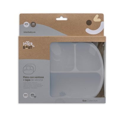 Plato + Tapadera de Silicona con Ventosa de Interbaby