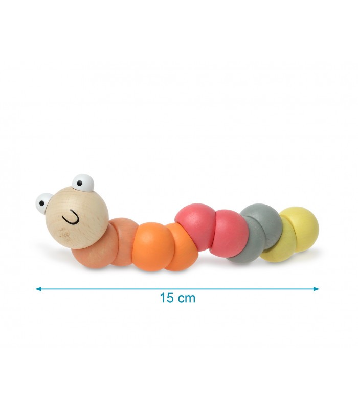 Mordedor Gusanito en Madera de Kiokids