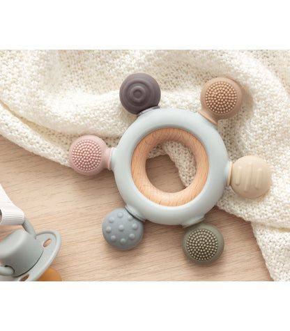 Mordedor Madera y Silicona Estrella +3Meses de Kiokids