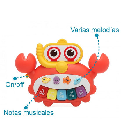 Juguete Piano con Forma de Cangrejo de Kiokids