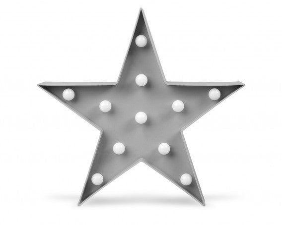 Lámpara Estrella Gris Con Luz Led De Kiokids