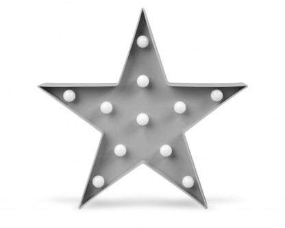Lámpara Estrella Gris Con Luz Led De Kiokids
