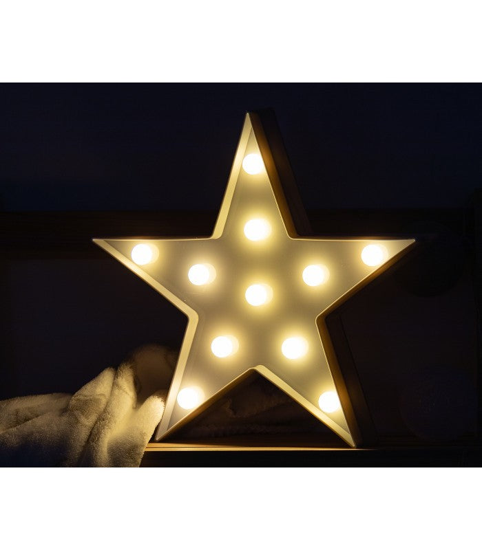 Lámpara Estrella Gris Con Luz Led De Kiokids