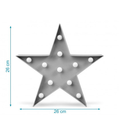 Lámpara Estrella Gris Con Luz Led De Kiokids