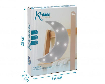 Lámpara Luna Gris Con Luz Led De Kiokids