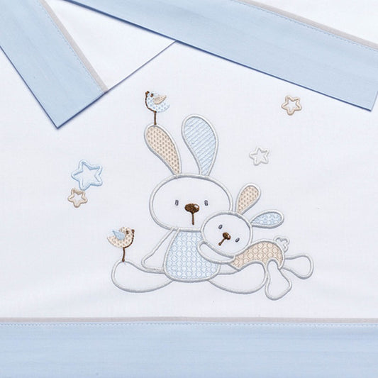 JUEGO SÁBANAS  CUNA FRANELA BUNNY