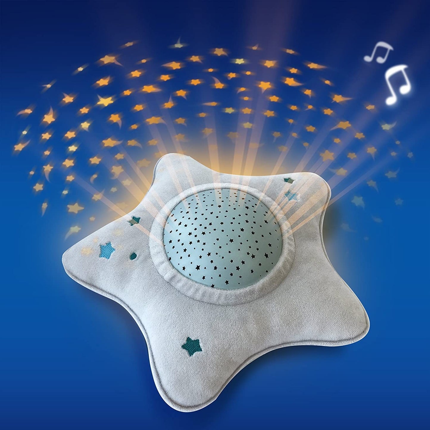 Proyector musical para bebes Pabobo Estrella gris de Angelcare