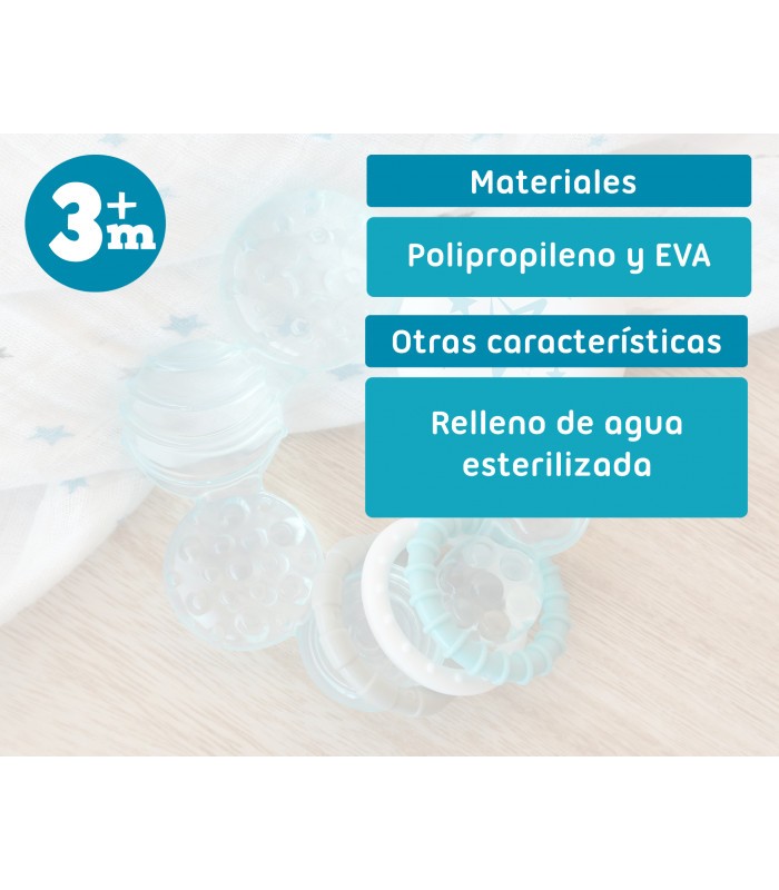 Mordedor De Frío Estrellas Azul De Kiokids