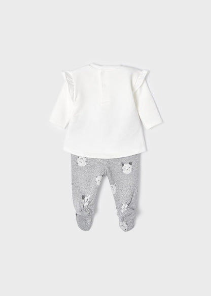 Conjunto polaina para recién nacida Gatitos ECOFRIENDS de Mayoral