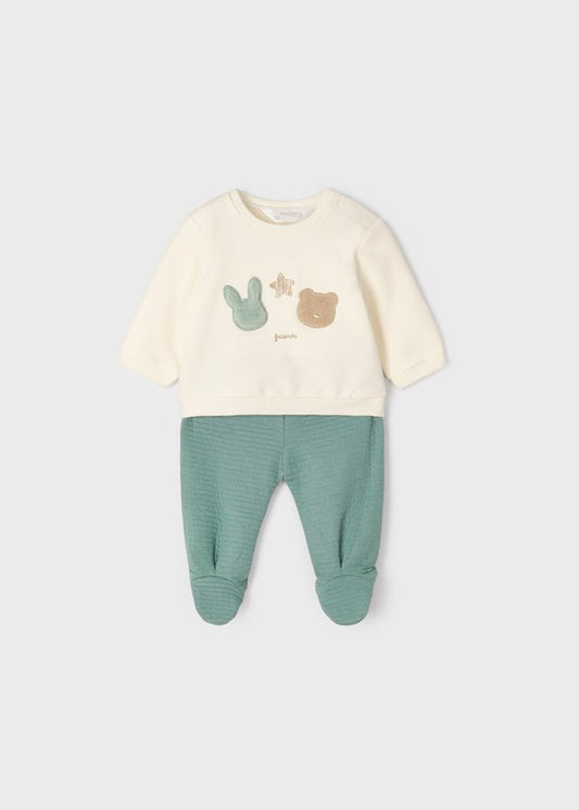 Conjunto polaina acolchado para recién nacido ECOFRIENDS Conejito/Osito de Mayoral