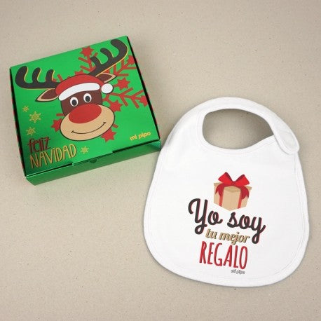 Babero Navideño Yo Soy Tu Mejor Regalo De Mi Pipo