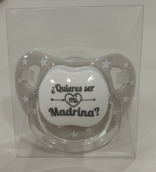 Chupete ¿Quieres ser mi Madrina? 0-6m Mi Pipo