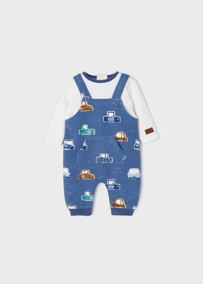Pelele peto con estampado coches/perrito ECOFRIENDS de Mayoral