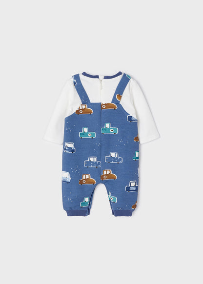 Pelele peto con estampado coches/perrito ECOFRIENDS de Mayoral