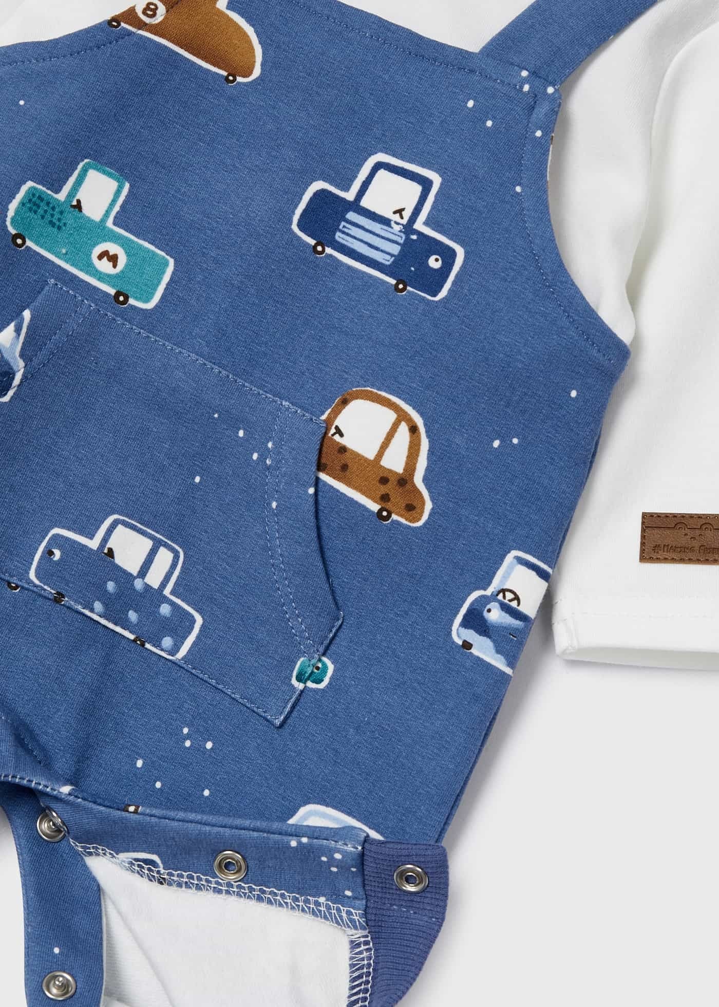 Pelele peto con estampado coches/perrito ECOFRIENDS de Mayoral