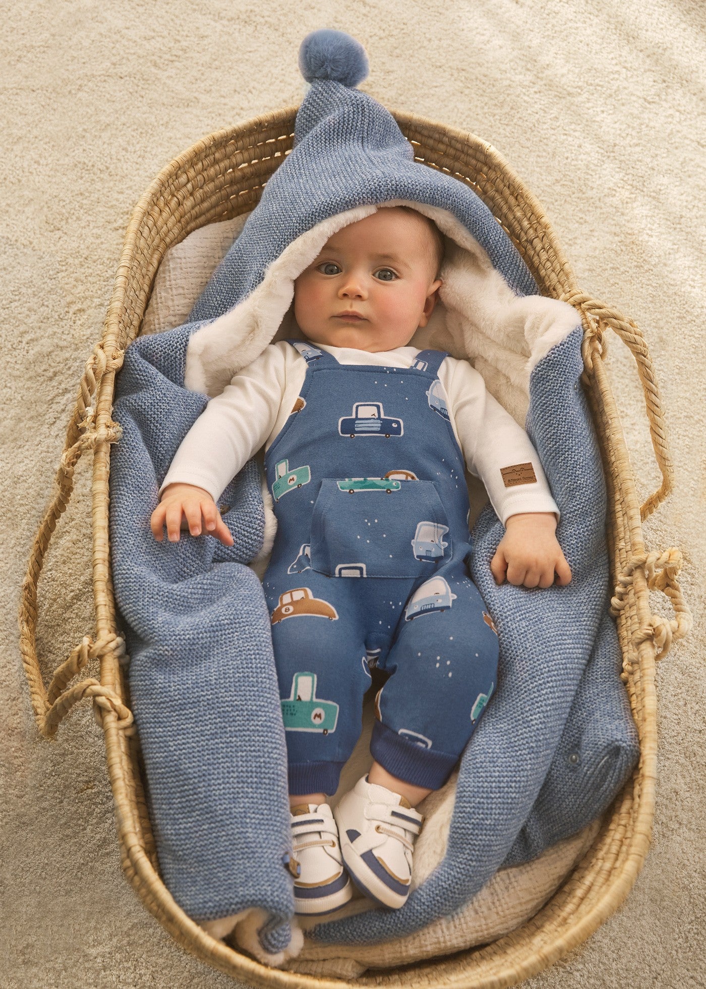 Pelele peto con estampado coches/perrito ECOFRIENDS de Mayoral