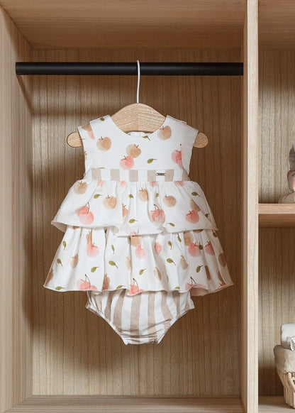Vestido punto frutas con braguita de Mayoral