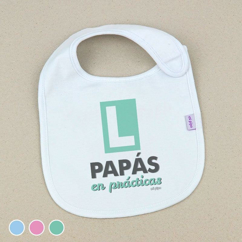 Babero Divertido PAPÁS en prácticas de Mi Pipo