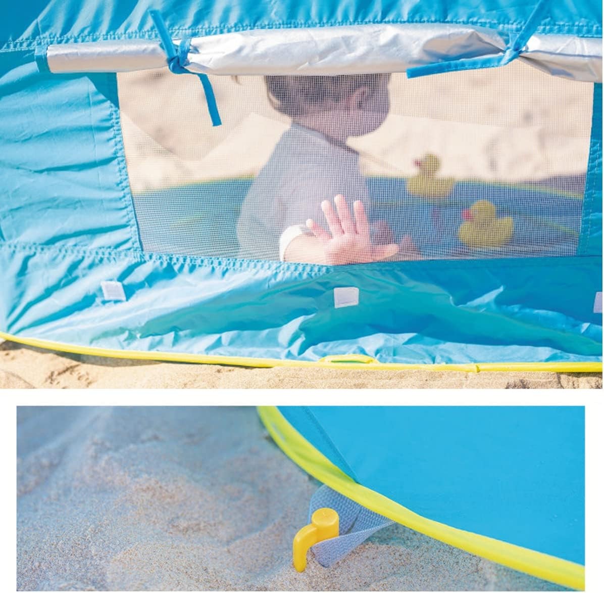 Olmitos – Tienda Pop UP de bebé con Piscina para Playa y jardín