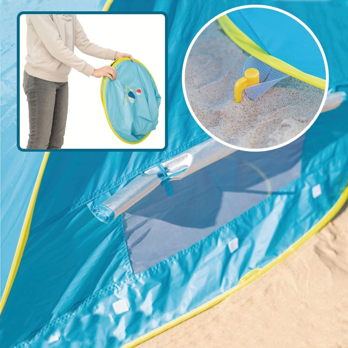 Olmitos – Tienda Pop UP de bebé con Piscina para Playa y jardín