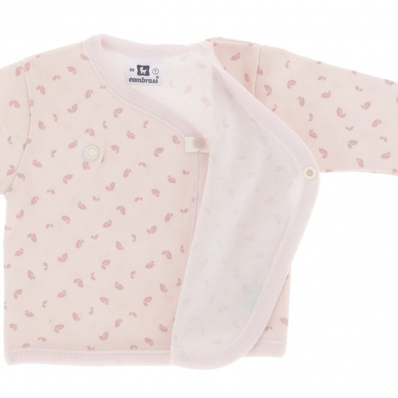 Conjunto de jubón cruzado polaina algodón estampado hojas de Cambrass