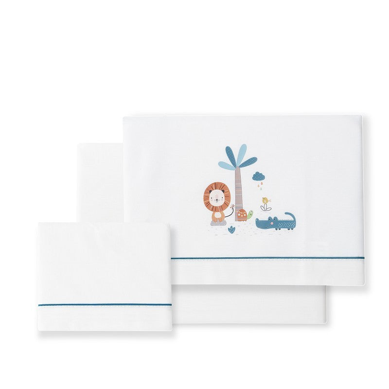 Tríptico minicuna 100% algodón León Palmera de Interbaby