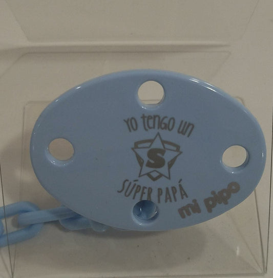 Broche pinza ovalado "Yo tengo un Súper Papá" de Mi Pipo