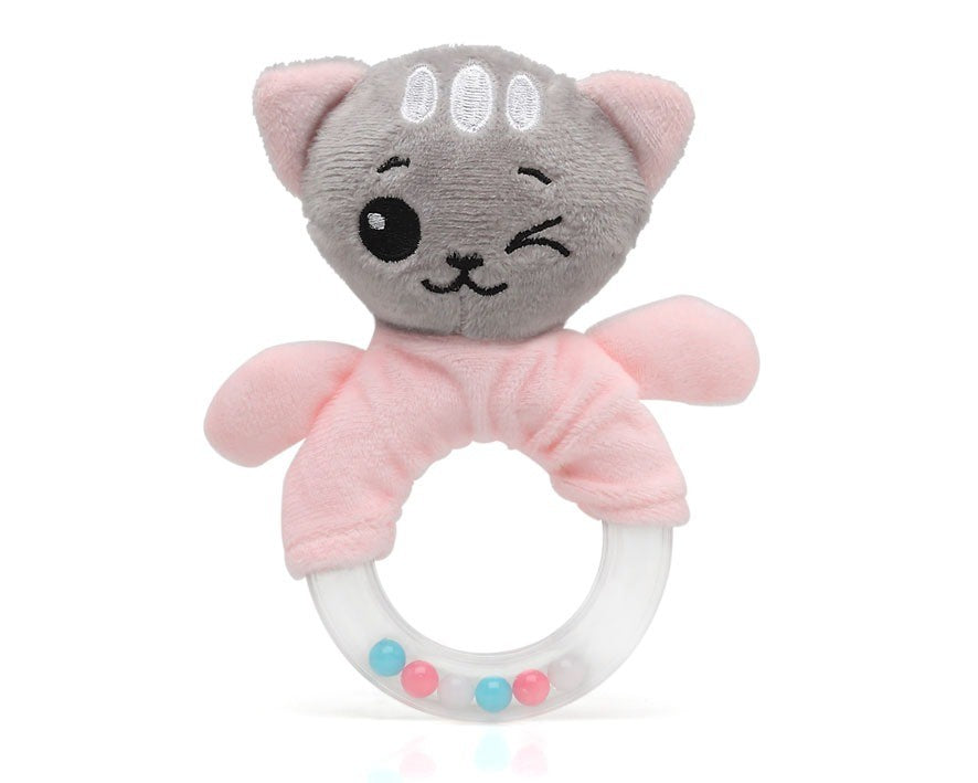 Sonajero Gatito con Bolitas de Colores de Kiokids