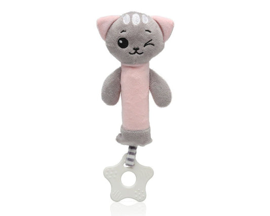 Sonajero Gatito Mordedor Peluche de Kiokids
