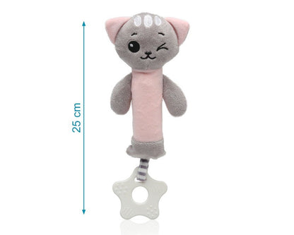 Sonajero Gatito Mordedor Peluche de Kiokids