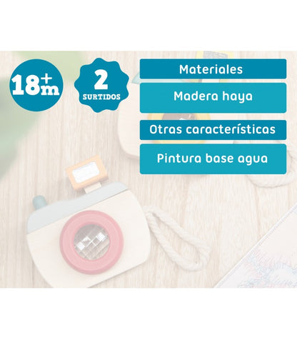 Juguete Cámara de Fotos en madera de Kiokids