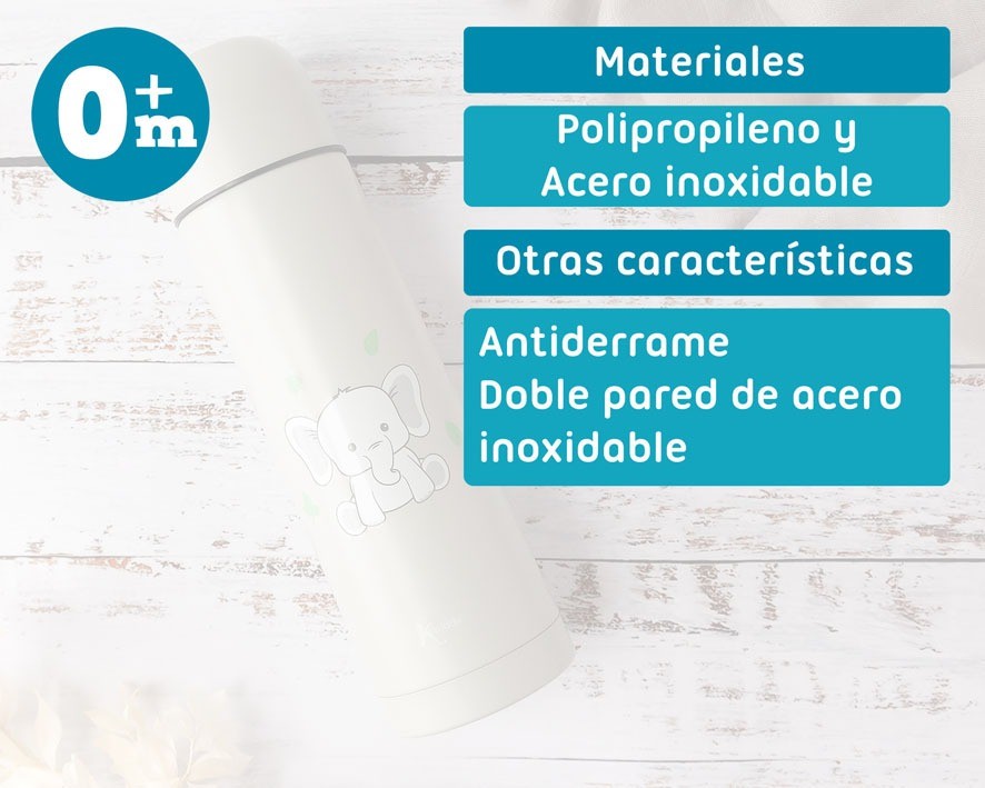 Termo para líquidos 500 ml Elefante de kiokids