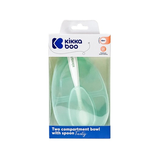 Cuenco de dos compartimentos con cuchara Tasty de Kikkaboo