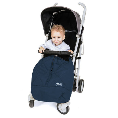 Olmitos – Saco Universal para silla de paseo Polar Extra Suave Azul Oscuro – Térmico y acolchado para cochecito